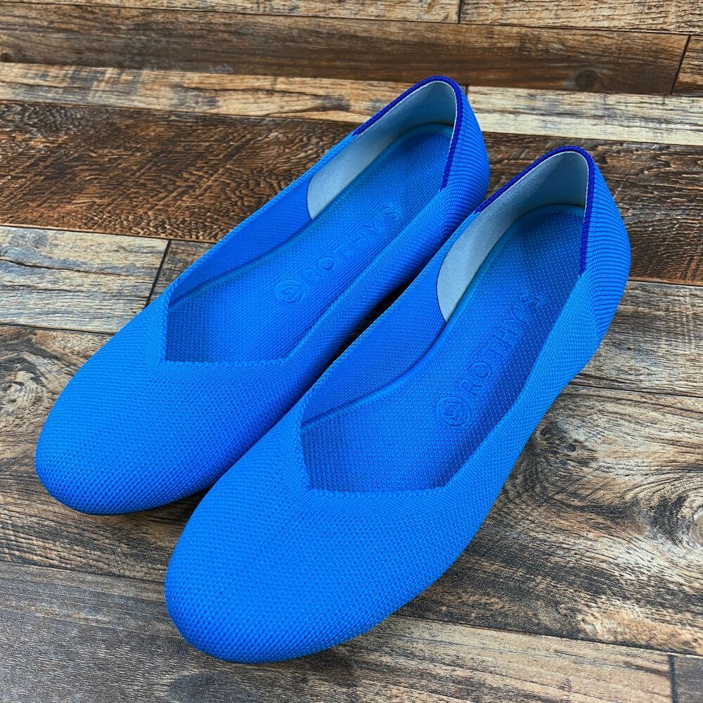 Rothy's The Flat in Peacock Shoes Women's 9.5 Ballet Slip On Washable